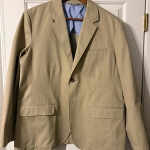L.L. Bean Tan Cotton Blazer